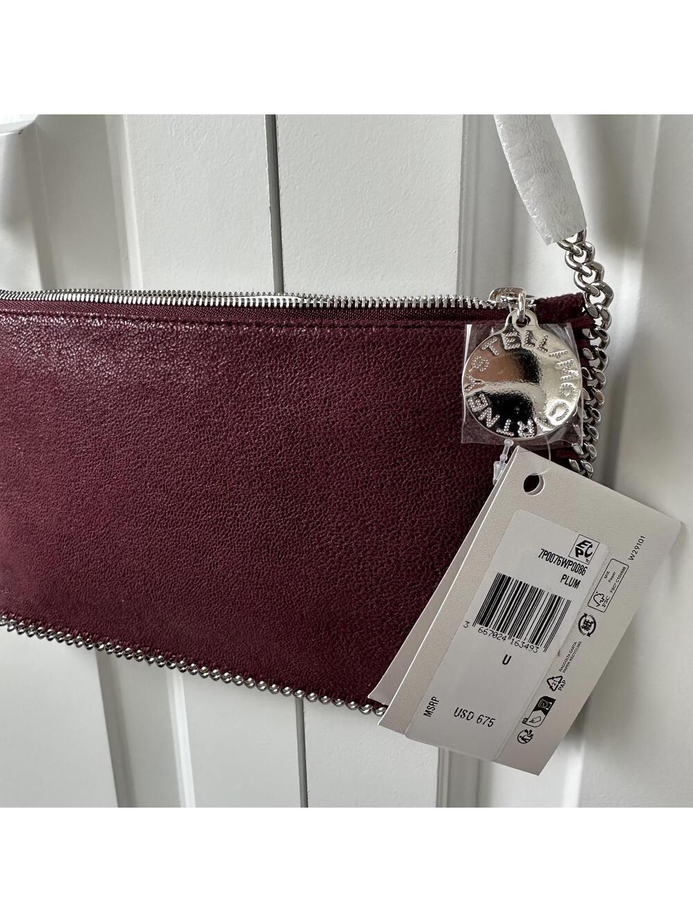 Stella McCartney Falabella Pochette Shoulder Bag Plum NWT - Picture 6 of 9